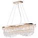 Lampadario Classico Toils Metallo Oro 7 Luci Diffusori Vetro - Foto miniatura 1
