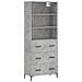 vidaXL Credenza grigio cemento 69,5x34x90 cm in legno - Credenze