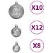 Set Palline Di Natale 111 Pz Argento In Polistirene - Foto miniatura 5