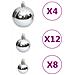 Set Palline Di Natale 111 Pz Argento In Polistirene - Foto miniatura 6