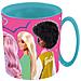 Tazza Rosa Per Bambini In Plastica Barbie Da 350 Ml Adatta Al Microonde - Foto miniatura 1