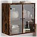 Mobile A Muro Con Ante In Vetro Rovere Fumo 68x37x68,5 Cm - Foto miniatura 1