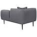 Chaise Longue Versione Sinistra Chevannes Bouclé Grigio Scuro - Foto miniatura 4
