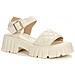 Beige Casual Open Sandals Sandali Sintetico E Tessile Scarpe Donna Beige Eu 38, 937121/02-03 - Foto miniatura 1