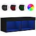 Mobile Porta TV con Luci LED Nero 80x30x30 cm - Foto miniatura 1