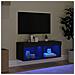 Mobile Porta TV con Luci LED Nero 80x30x30 cm - Foto miniatura 4