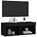 Mobile Porta TV con Luci LED Nero 80x30x30 cm - Foto miniatura 10