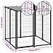Gabbia per Cani Nera 110x110x110 cm in Acciaio - Foto miniatura 6
