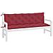 Cuscini Per Panca 2 Pz Rosso Vino 180x50x7 Cm In Tessuto Oxford - Foto miniatura 3