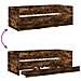 Divano Letto Con Cassetti Senza Materasso Rovere Fumo 75x190 Cm - Foto miniatura 7