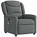 Poltrona Reclinabile Massaggio Elettrica Grigio Scuro Tessuto - Foto miniatura 4