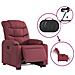 Poltrona Alzapersona Reclinabile Elettrica Rosso Vino Tessuto - Foto miniatura 6