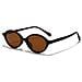 Occhiali Da Sole Ovali Piccoli Compatibili Con Tr90 E Tac, Stile Retrò Unisex Con Lenti Polarizzate Per Protezione Solare E Streetwear Brown - Foto miniatura 1