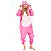 Pigiama Da Donna Tuta Kigurumi Onesie Costume Stich Rosa 155-165 Cm M - Foto miniatura 5