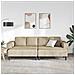 Set di divani 3 pcs Grigio chiaro Pelle scamosciata sintetica - Foto miniatura 3