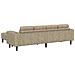 Set di divani 3 pcs Grigio chiaro Pelle scamosciata sintetica - Foto miniatura 6