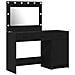 Tavolo da Trucco 2 pcs Nero 40 x 41 x 75 cm Legno multistrato - Foto miniatura 1