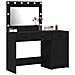 Tavolo da Trucco 2 pcs Nero 40 x 41 x 75 cm Legno multistrato - Foto miniatura 3