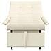 Divano Letto Crema 67 x 194 x 38 cm Velluto - Foto miniatura 5