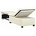 Divano Letto Crema 67 x 194 x 38 cm Velluto - Foto miniatura 7