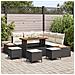 Set Divano da Giardino con cuscino 9 pcs Nero Poly Rattan - Foto miniatura 2