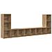 Set mobile TV 4 pz Rovere artigianale Legno ingegnerizzato - Foto miniatura 1
