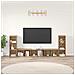 Set mobile TV 4 pz Rovere artigianale Legno ingegnerizzato - Foto miniatura 2
