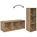 Set mobile TV 4 pz Rovere artigianale Legno ingegnerizzato - Foto miniatura 8