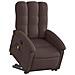 Poltrona Alzapersona Massaggi Reclinabile Marrone Scuro Tessuto - Foto miniatura 3