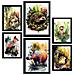Set Di 6 Stampe Illustrazioni Di Creature Viventi Di Animali In Paesaggi Naturali, Design D'interni Realistico In Stile Acquerello A3 & A4 Senza Cornice - Foto miniatura 1