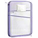 Borsa A Tre Strati Per Studenti - Organizer A Forma Di L Con Cerniera Purple - Foto miniatura 1