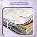 Borsa A Tre Strati Per Studenti - Organizer A Forma Di L Con Cerniera Purple - Foto miniatura 3