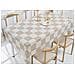 Tovaglia Antimacchia Pvc Proteggi Tavolo Maniva Glitter Quadri 140x220 D10 Beige - Foto miniatura 1