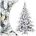 Albero di Natale Artificiale con Rami Pieghevoli Bianco 180 cm - Foto miniatura 1