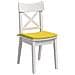 Cuscini per Seduta 4 pcs Giallo Chiaro 40 x 40 x 3 cm Tessuto - Foto miniatura 3