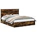 Letto con Contenitore con testiera Rovere fumé 160 x 200 cm - Foto miniatura 1