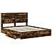 Letto con Contenitore con testiera Rovere fumé 160 x 200 cm - Foto miniatura 5