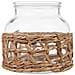Vaso In Vetro Rivestito In Fibre Naturali D12x16h Cm - Foto miniatura 3