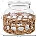 Vaso In Vetro Rivestito In Fibre Naturali D12x16h Cm - Foto miniatura 4