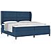 Letto a molle con materasso Blu 200 x 200 cm Tessuto - Foto miniatura 1