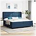 Letto a molle con materasso Blu 200 x 200 cm Tessuto - Foto miniatura 2