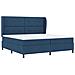 Letto a molle con materasso Blu 200 x 200 cm Tessuto - Foto miniatura 4