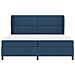 Letto a molle con materasso Blu 200 x 200 cm Tessuto - Foto miniatura 5