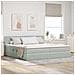 Letto con contenitore e LED Grigio chiaro 200 x 200 cm Velluto - Foto miniatura 2