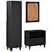 Set di Armadi da Bagno con porta 3 pcs Legno di mango massello - Foto miniatura 7