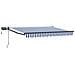 Tenda retrattile manuale con LED Blu e Bianco 3 x 2,5 m - Foto miniatura 1