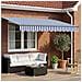 Tenda retrattile manuale con LED Blu e Bianco 3 x 2,5 m - Foto miniatura 2