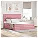 Letto con contenitore e materasso Rosa 160 x 200 cm Velluto - Foto miniatura 2