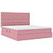 Letto con contenitore e materasso Rosa 160 x 200 cm Velluto - Foto miniatura 5