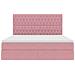 Letto con contenitore e materasso Rosa 160 x 200 cm Velluto - Foto miniatura 7